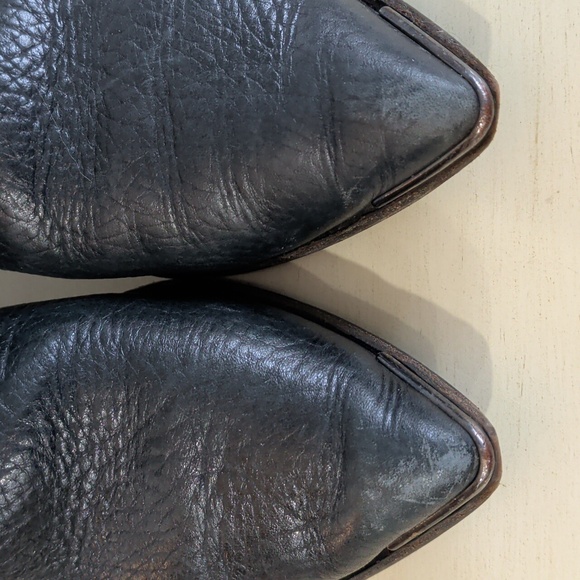 Acne Studios Black Pebbled Leather Ankle Boots Size 37EU - Picture 8 of 12